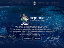 Tablet Screenshot of neptunediving.com